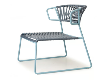 LISA LOUNGE CLUB - Sled base steel and PVC garden armchair by SCAB DESIGN - view 2